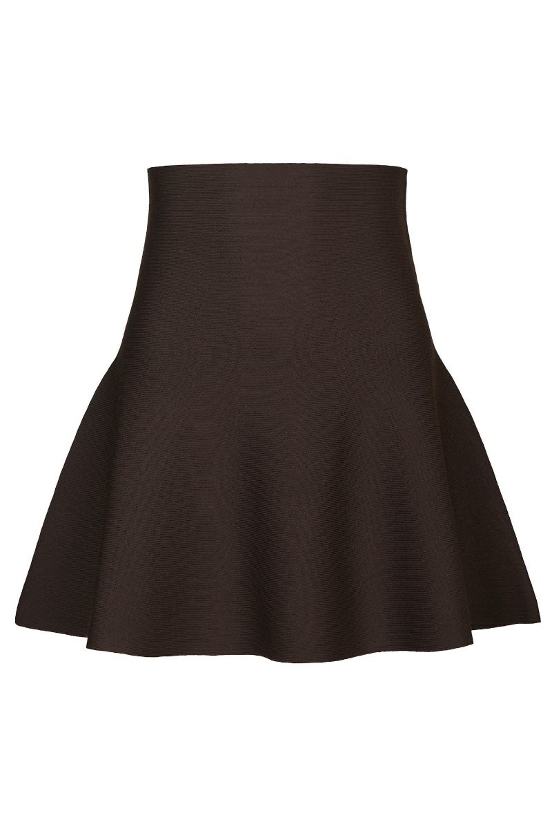 Neo Noir - Nederdel - Hanna Smooth Knit Skirt - Dark brown