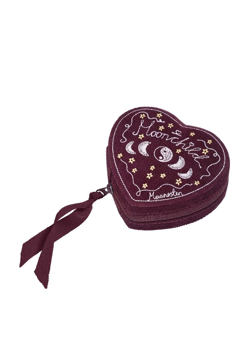 Maanesten - Smykkeskrin - Heart Jewelry Box - Maroon 