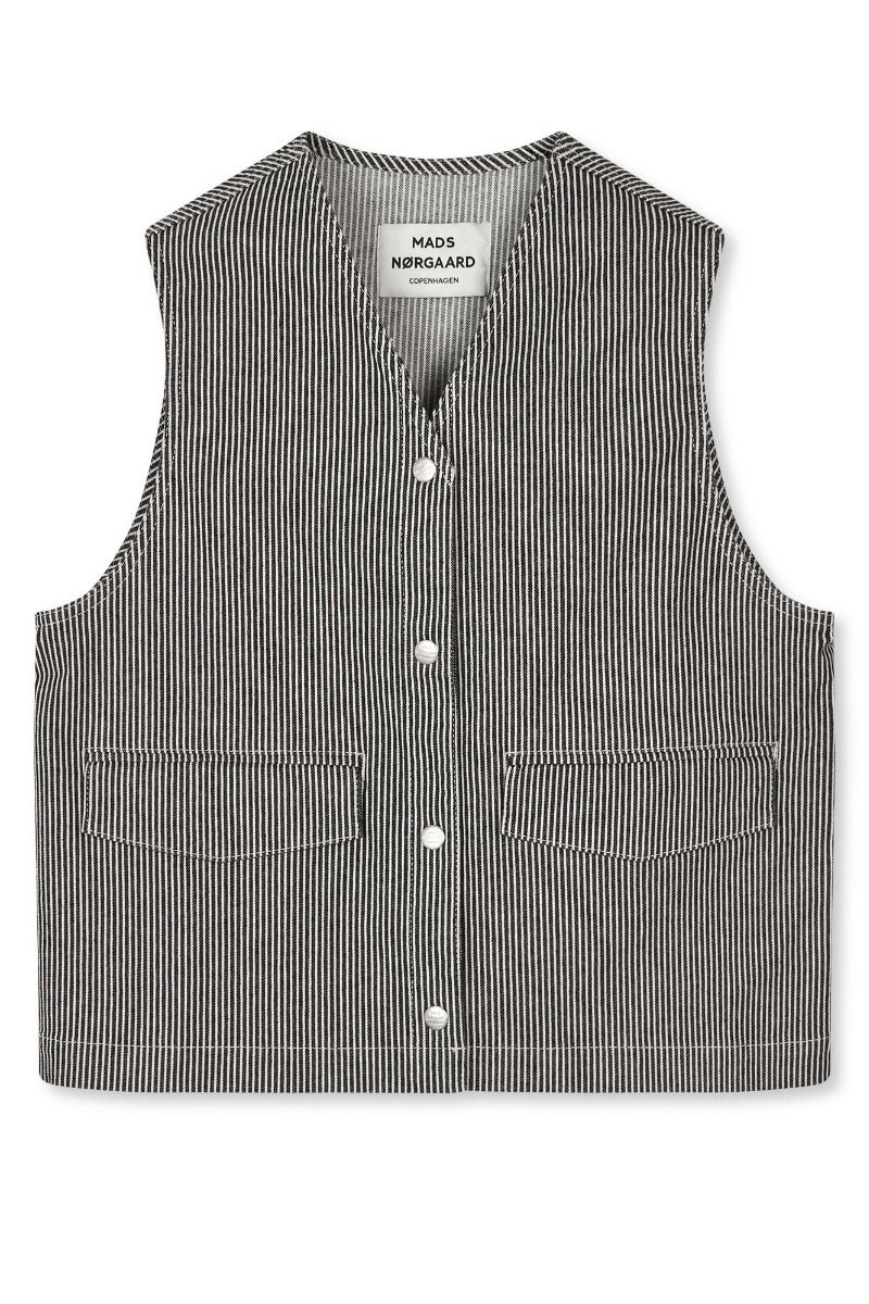 Mads Nørgaard - Vest - Hickory Punk Molly Vest - Black/White