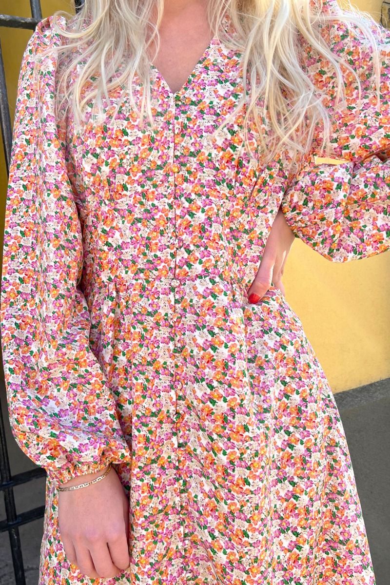 Neo Noir - Kjole - Timma Warm Floral Dress - Pink