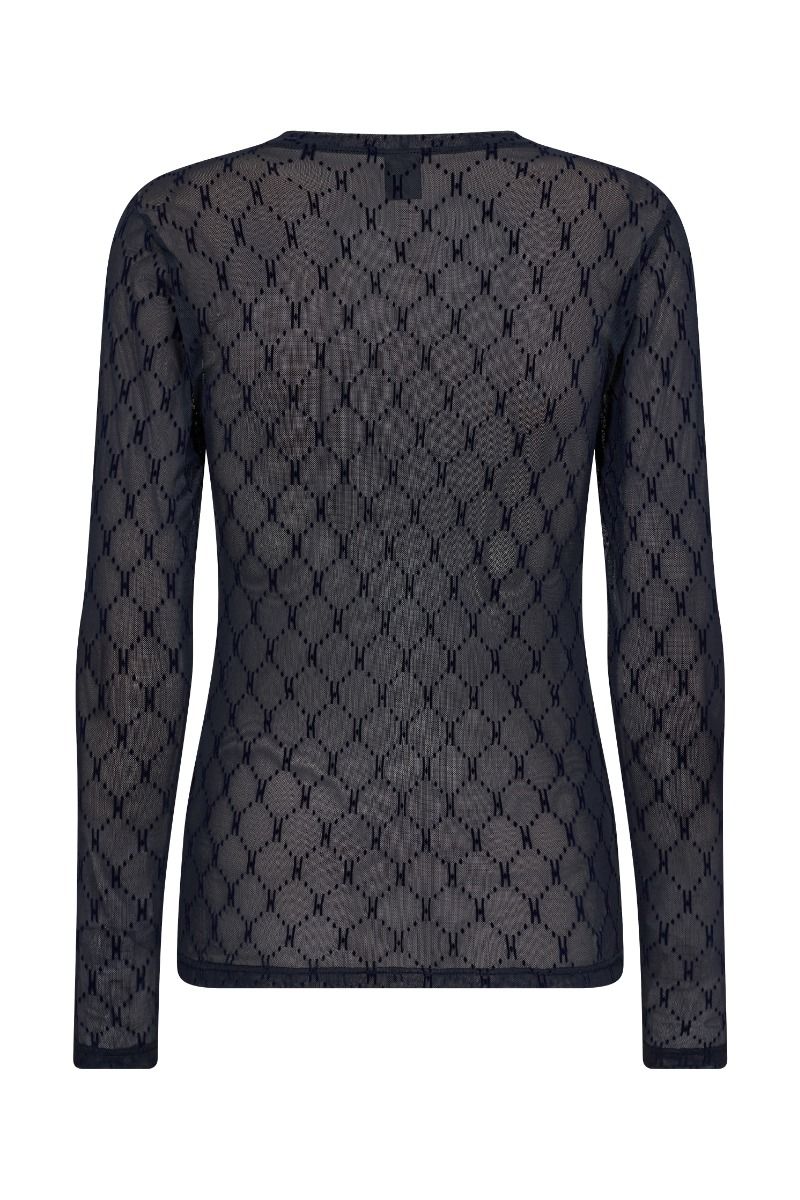 Hype The Detail - Bluse - Mesh Blouse - Navy