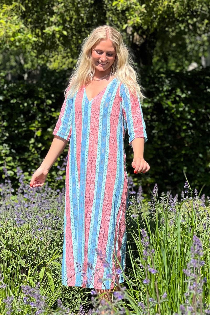 Hunkøn - Kjole - Yvonne Dress - Pink and Blue