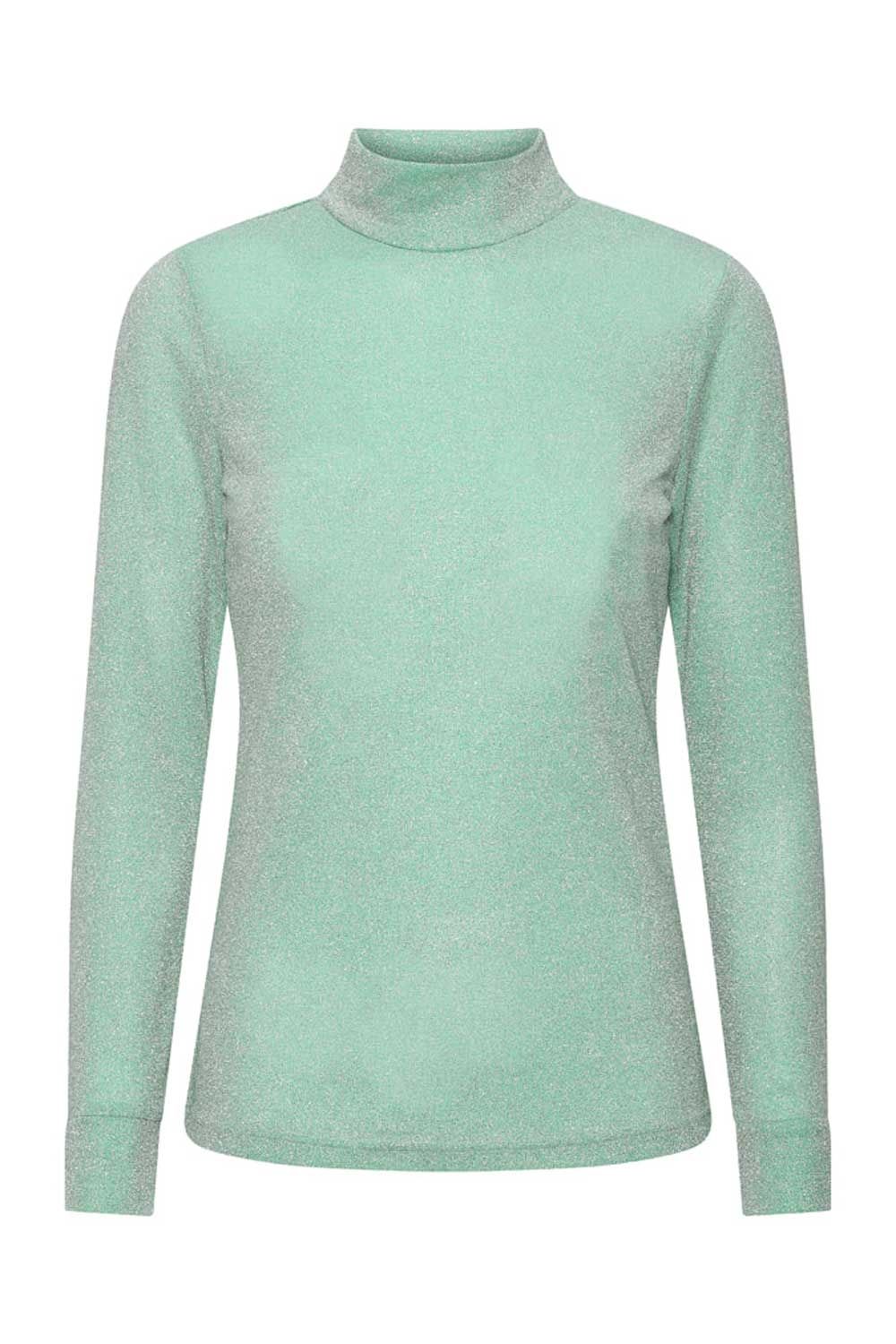 Hunkøn - Bluse - Carrie Blouse - Turquoise Glitter
