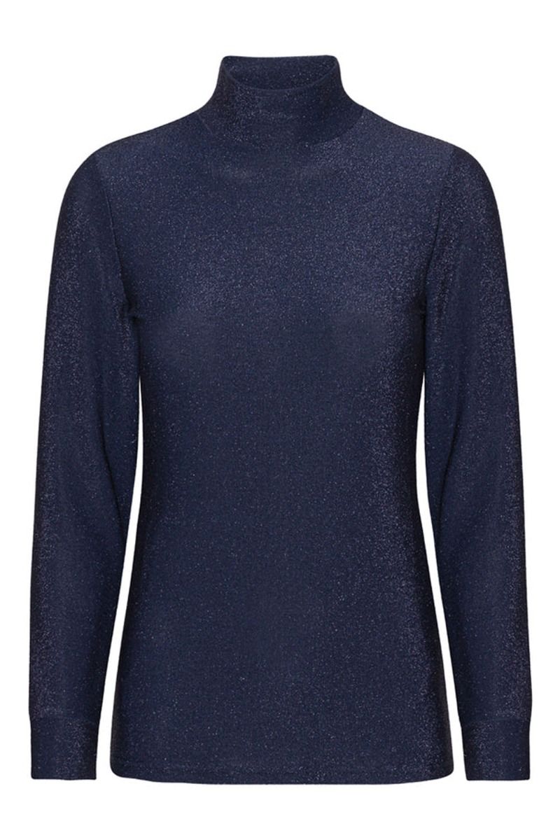 Hunkøn - Bluse - Cattia Blouse - Navy Glitter