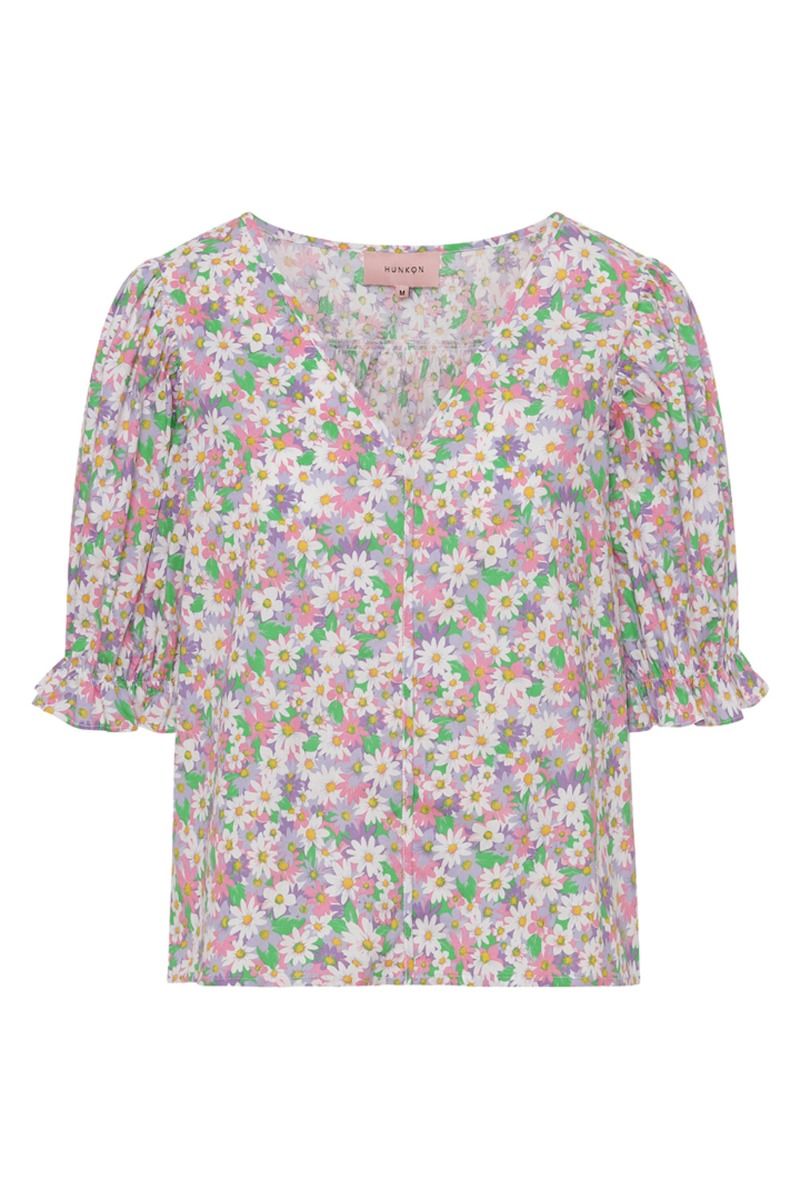 Hunkøn - Bluse - Helena Top - Lavender Floral 