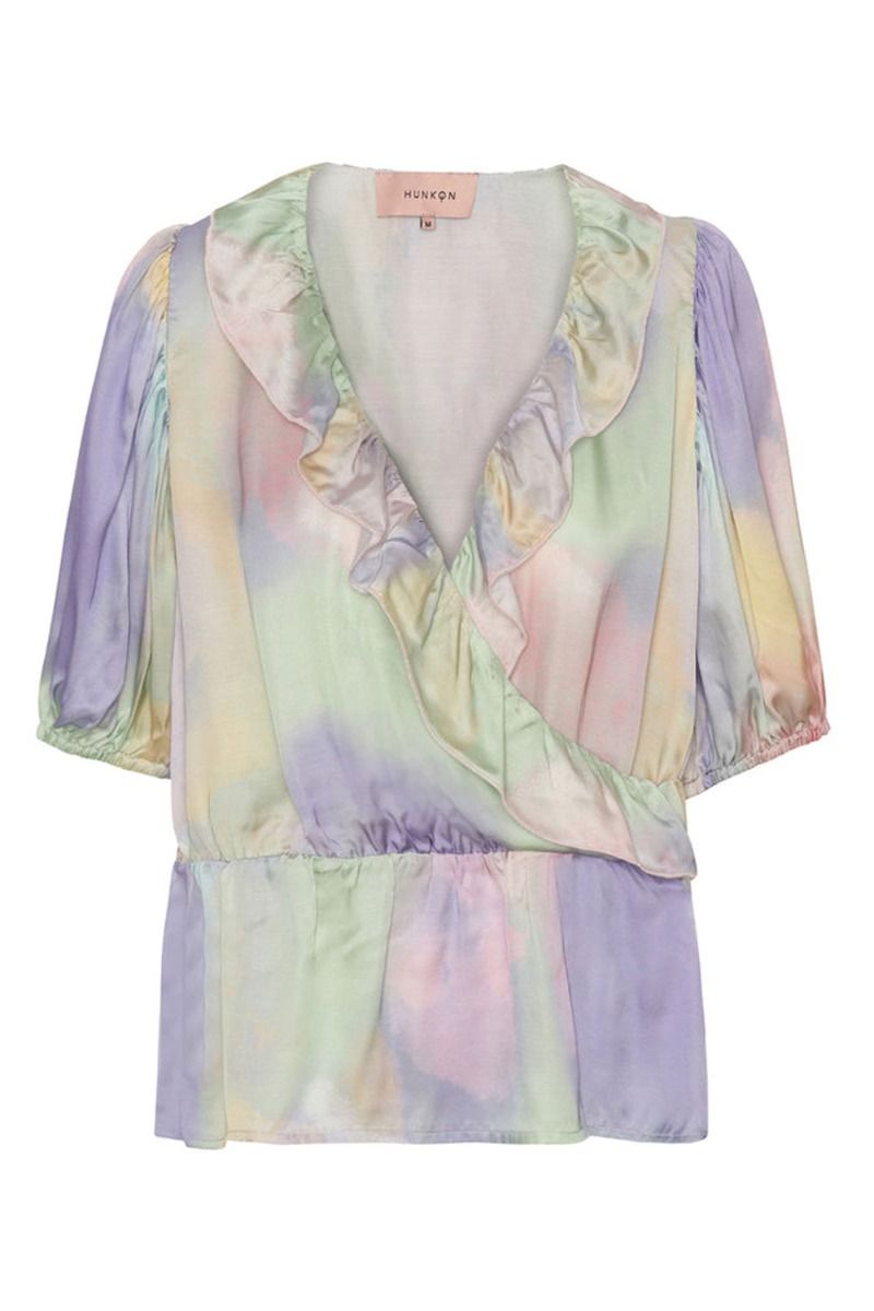 Hunkøn - Bluse - Luna Wrap Top - Fade Art Print