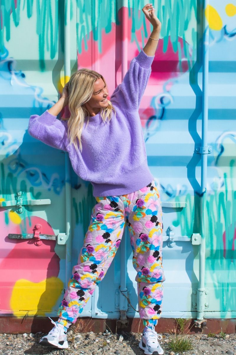 Hunkøn - Bukser - Grace - Quilt Trousers - Candy Clouds Art Print