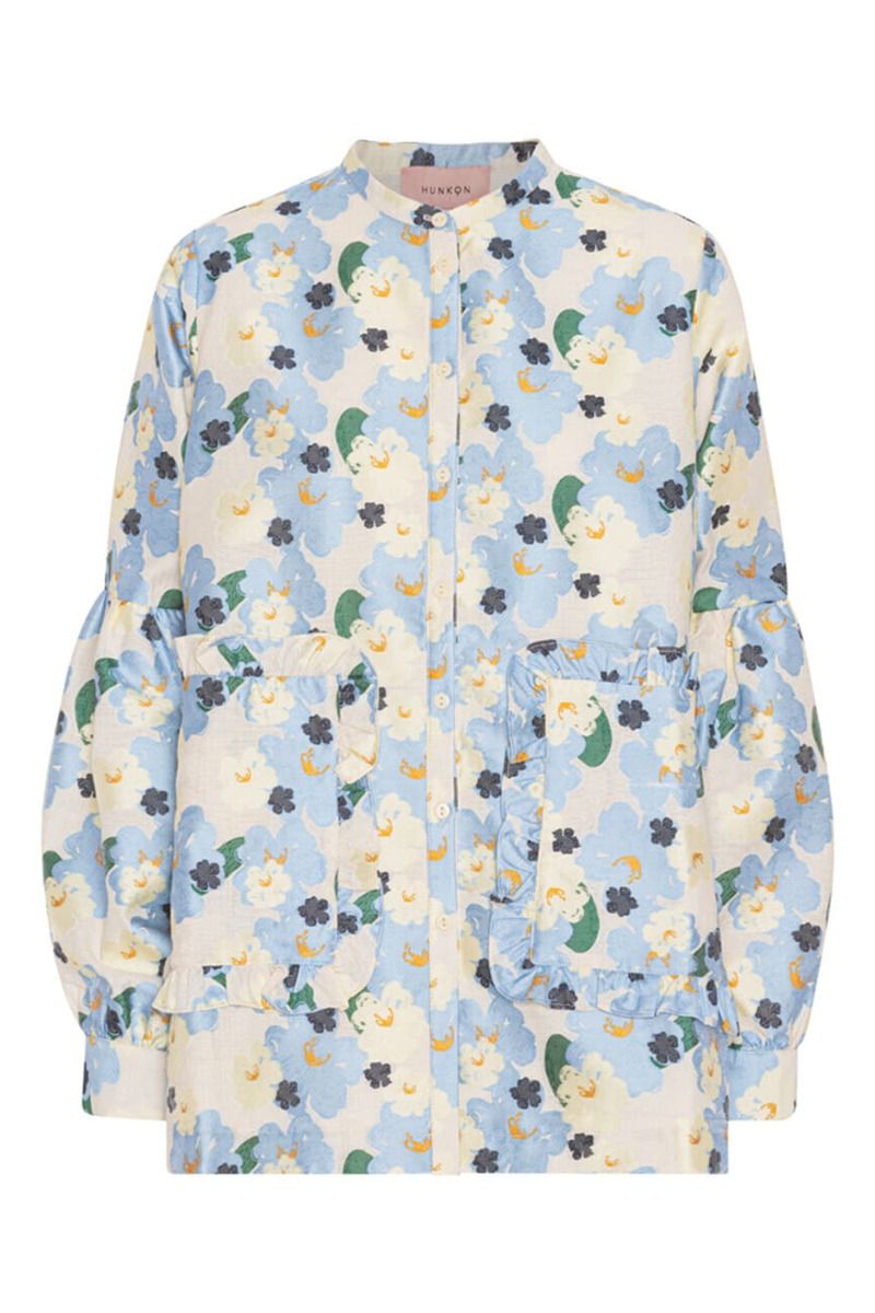 Hunkøn - Jakke - Vivi Short Jacket - Blue Floral 