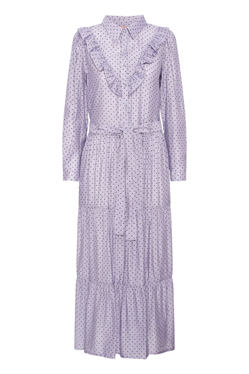 Hunkøn - Kjole - Elmira Dress - Lavender w/ Dots