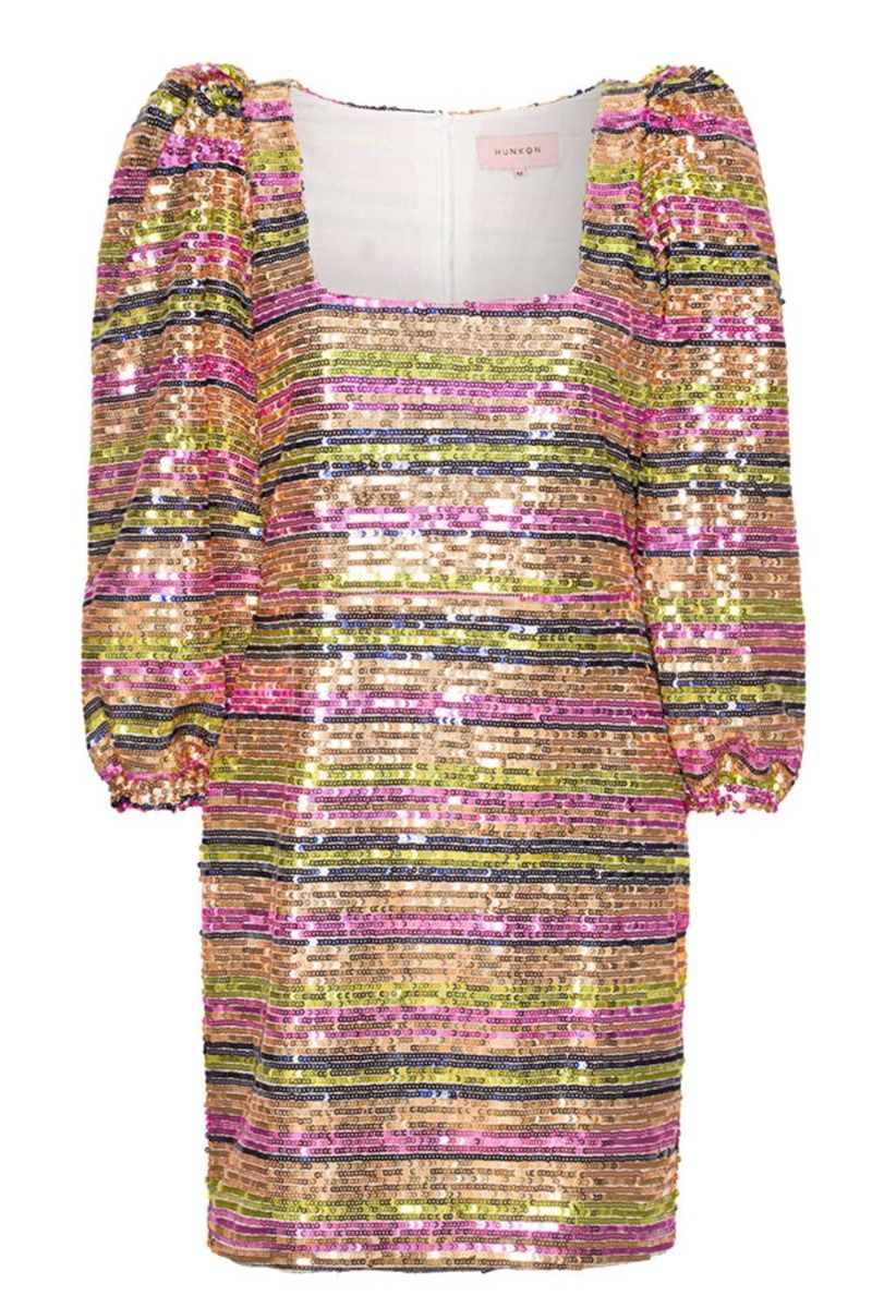 Hunkøn - Kjole - Linda Dress - Rainbow Sequins