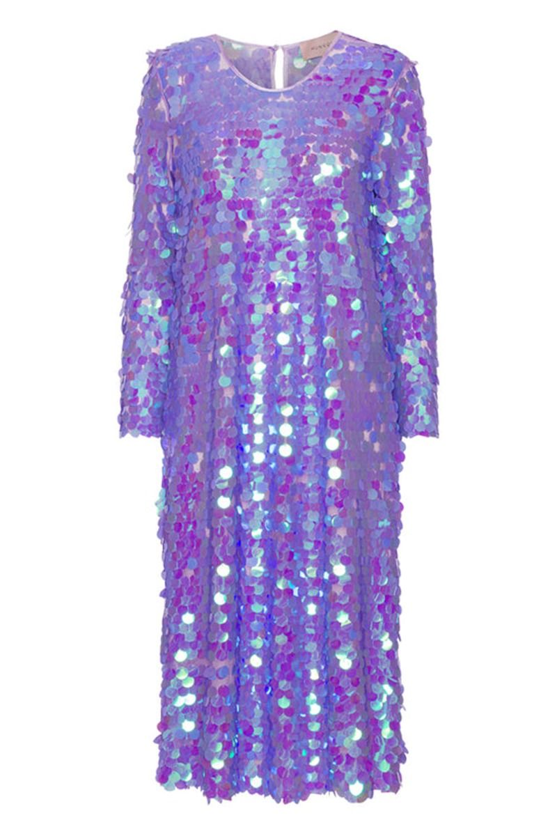 Hunkøn - Kjole - Raven Sequin Dress - Purple