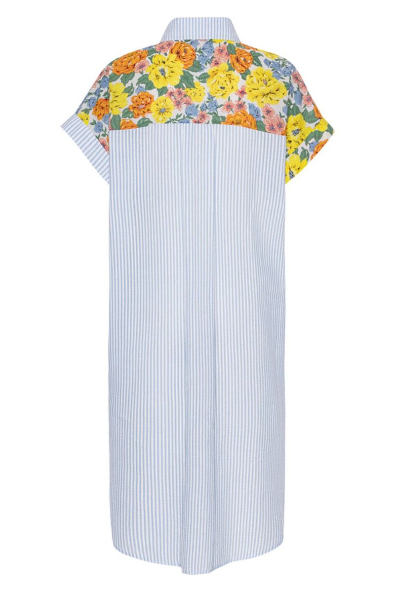 Hunkøn - Kjole - Vanessa Shirtdress - Blue and floral