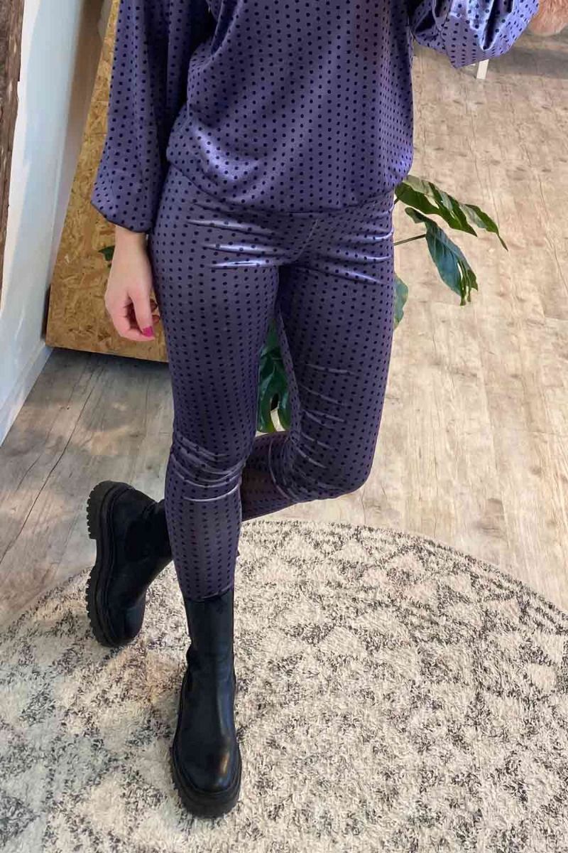 Hunkøn - Leggings - Maddie Leggings - Lavender With Dots