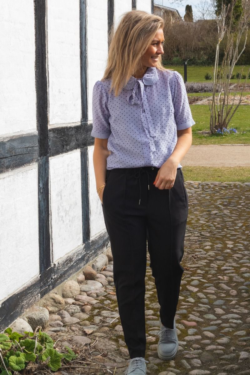 Hunkøn - Skjorte - Rosie Shirt - Lavender w/ Dots