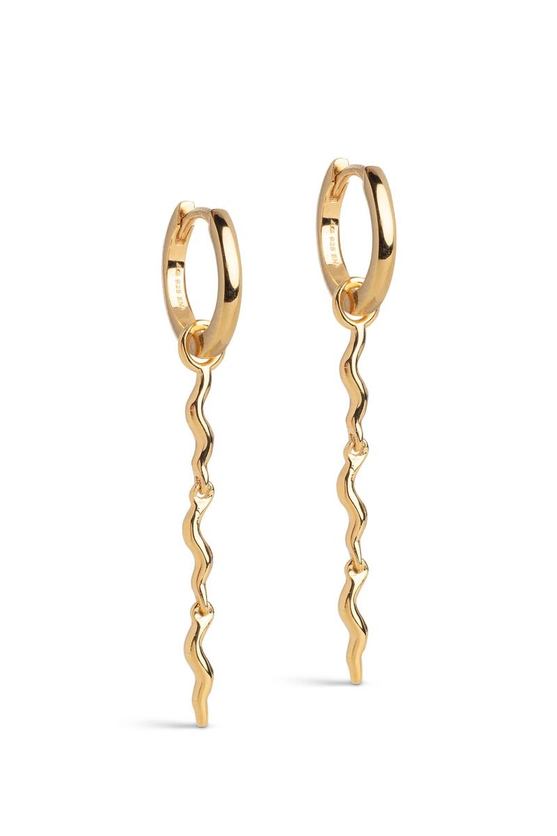 Enamel - Øreringe - Hoops, Hydrus - Gold