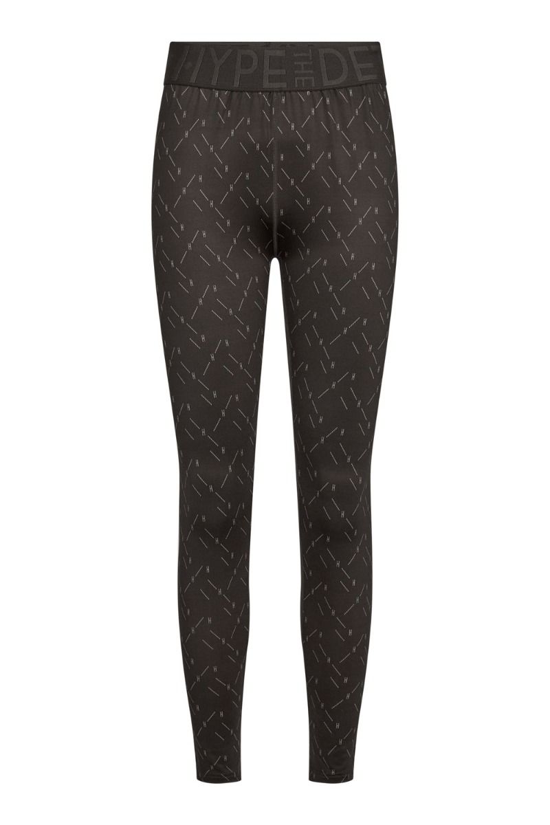 Hype The Detail - Leggings - Printed Legging - MørkeBrun