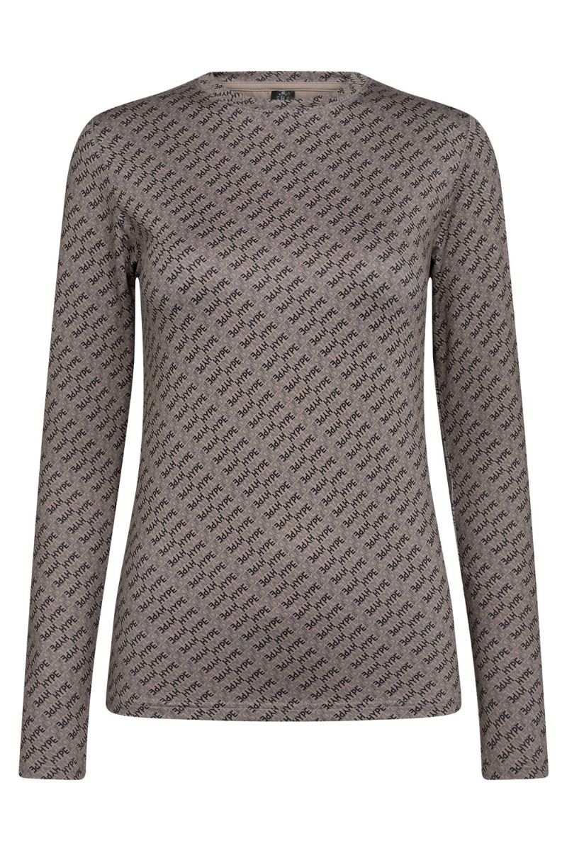 Hype The Detail - Bluse - Printed Blouse - Beige 