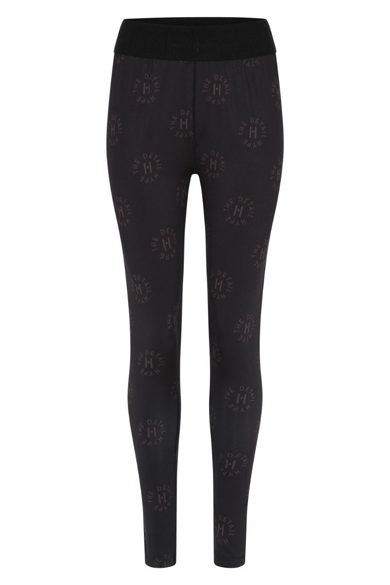 Hype The Detail - Leggings - Printed Legging - Sort/Brown 