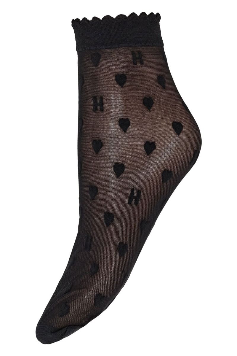 Hype The Detail - Strømper - Socks Hearts 20d - Black