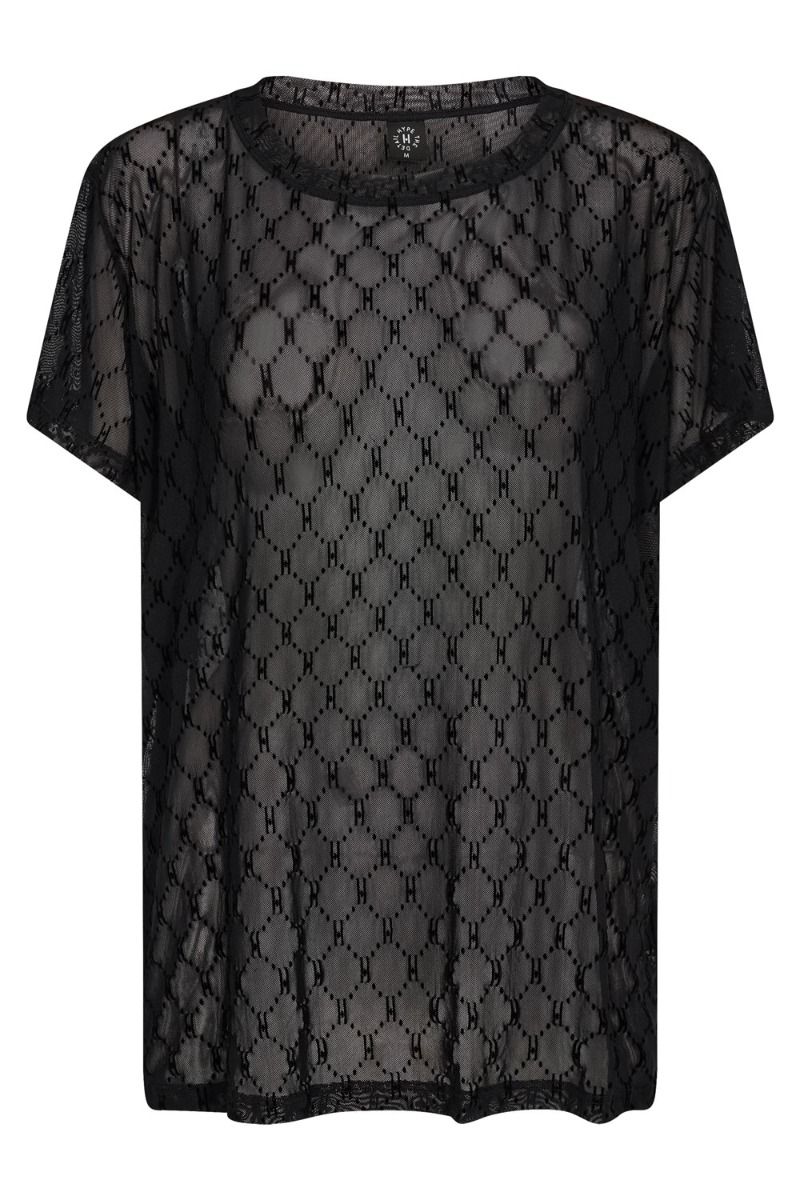 Hype The Detail - T-shirt - Oversize Mesh - Sort 