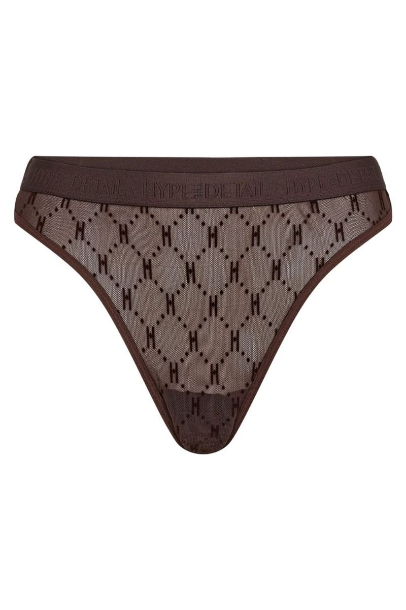 Hype The Detail - Undetøj - Mesh String - Brun