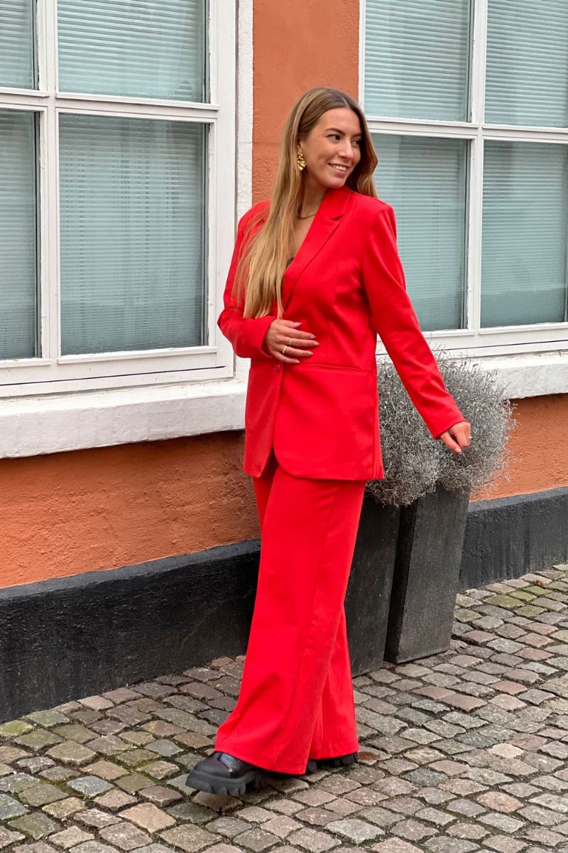 Ichi - Blazer - IH Kate Sus Oversize Blazer - Poppy Red