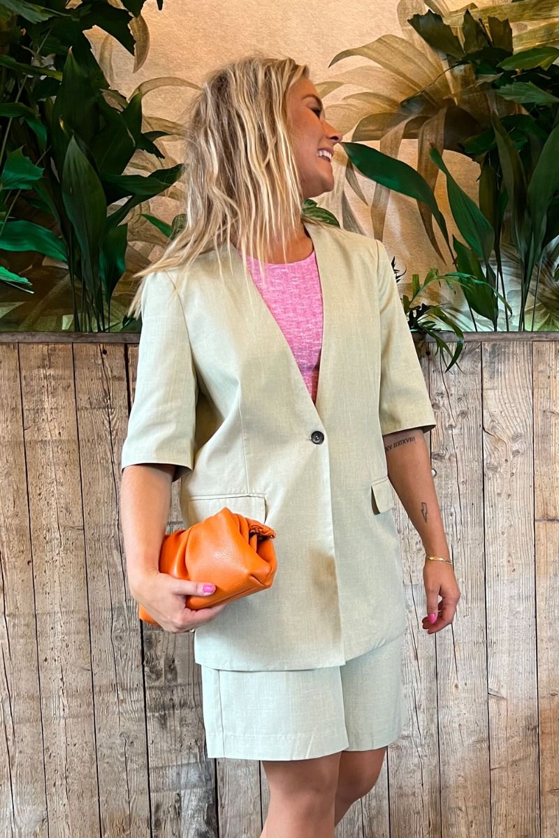 Ichi - Blazer - IH Vilna Blazer - Pale Khaki Melange