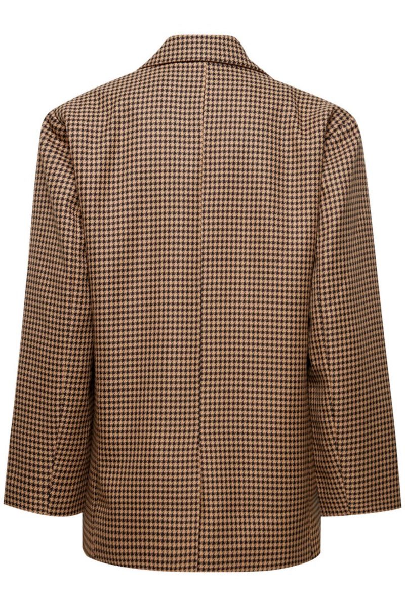 Ichi - Blazer - IX Ava Check Blazer - Tannin