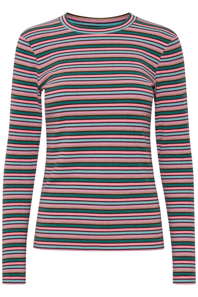 Ichi - Bluse - IH Gemil LS - Smoky Grape Multi Stripe