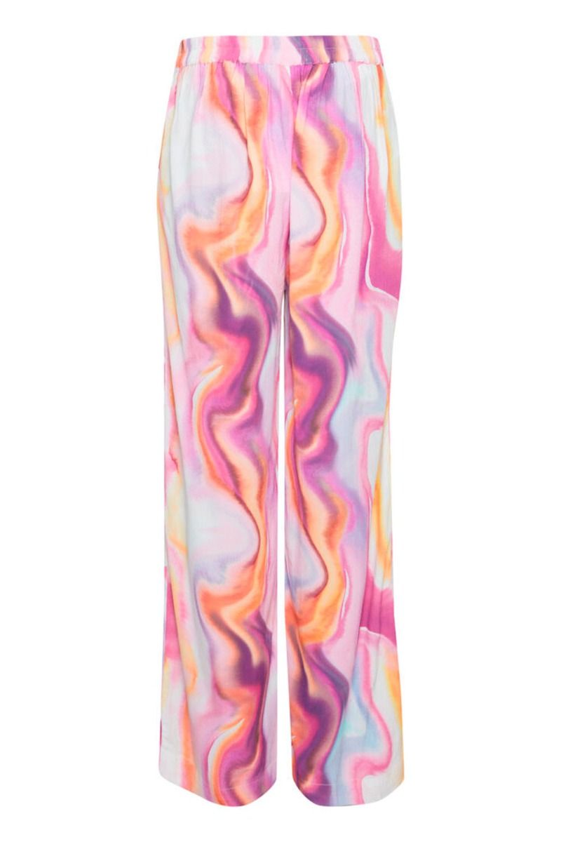 Ichi - Bukser - IH Rulla PA - Little Boy Blue Multi Print