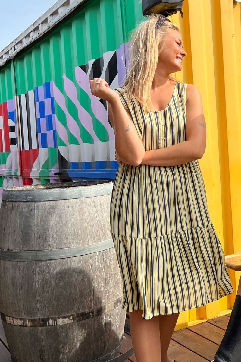 Ichi - Kjole - IH Marrakech DR12 - French Vanilla Stripe