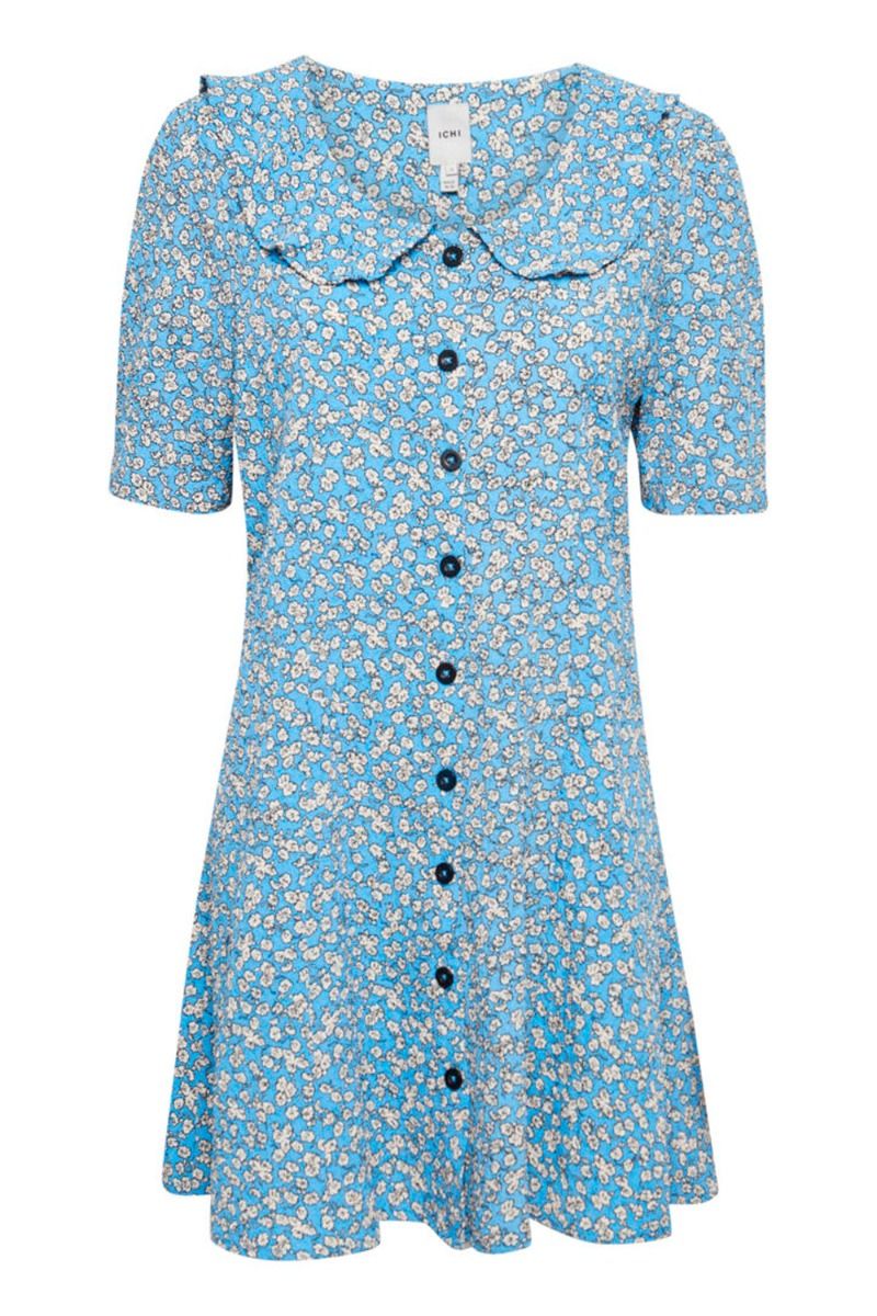 Ichi - Kjole - IH Riska DR - Little Boy Blue Outline Flower 