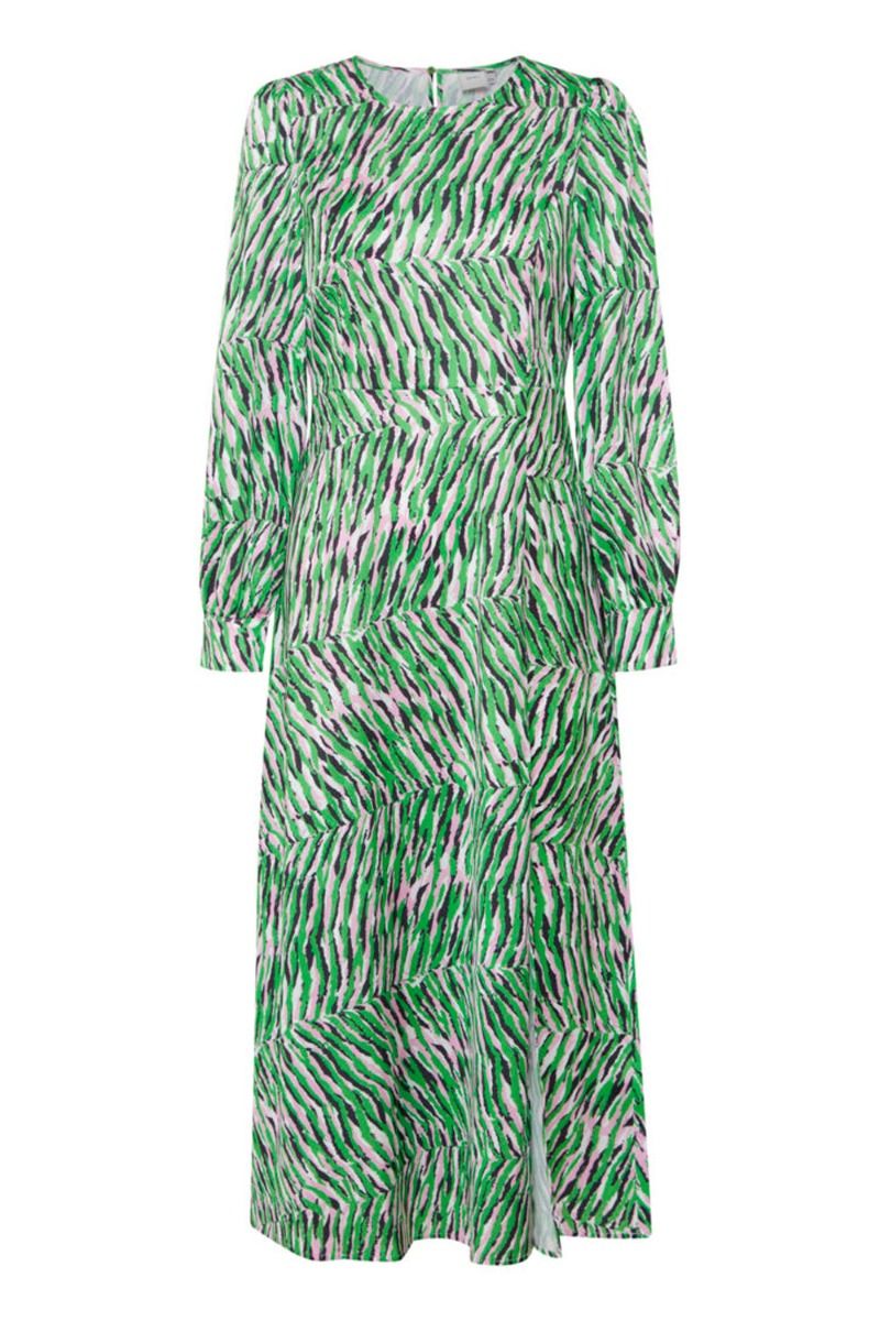 Ichi - Kjole - IX Nala DR2 - Kelly Green/Pink Zebra