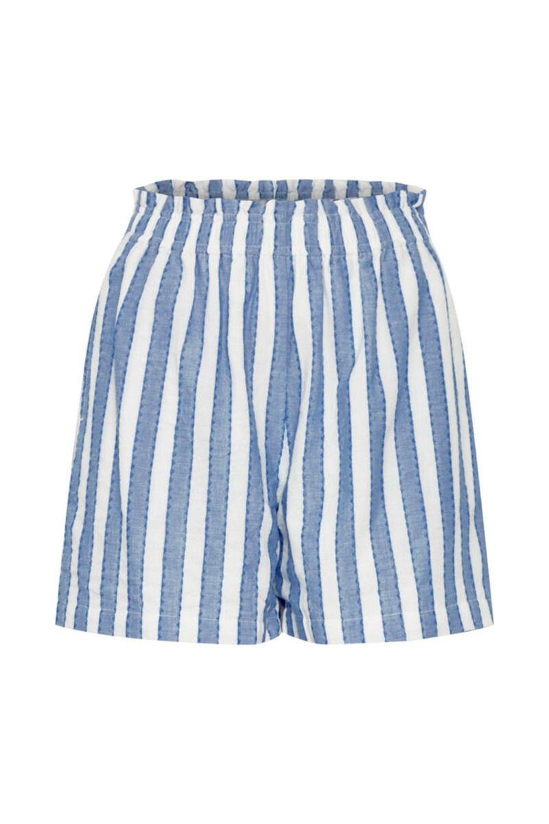 Ichi - Shorts - IH Ezoma SHO - Little Boy Blue Stripe Pattern