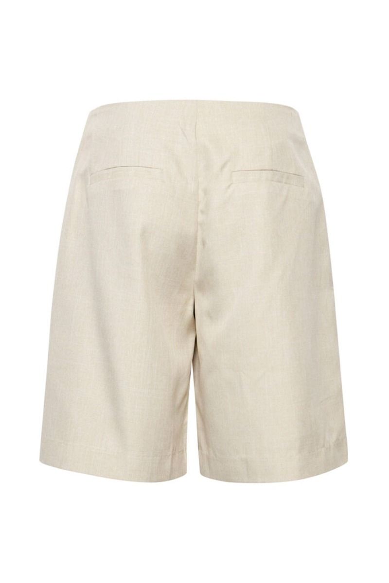 Ichi - Shorts - IH Vilna Shorts - Pale Khaki Melange