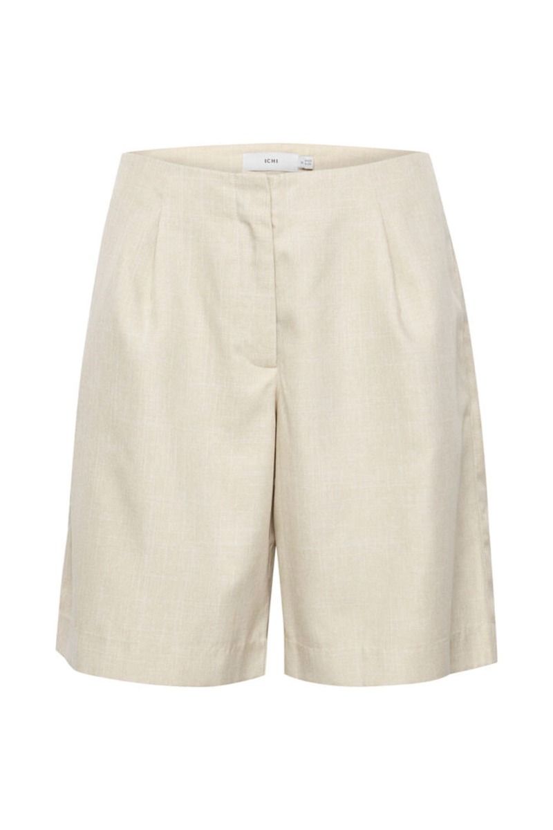 Ichi - Shorts - IH Vilna Shorts - Pale Khaki Melange