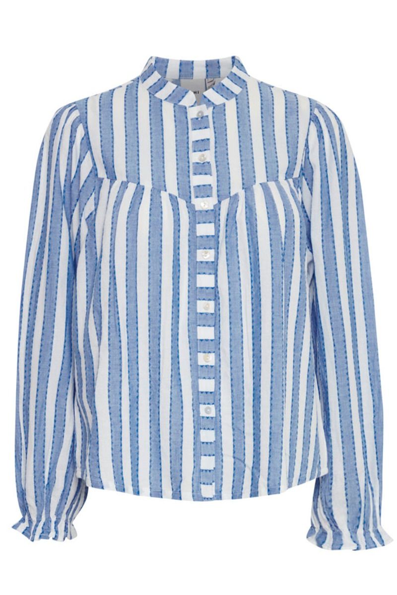 Ichi - Skjorte - IH Ezoma SH - Little Boy Blue Stripe Pattern
