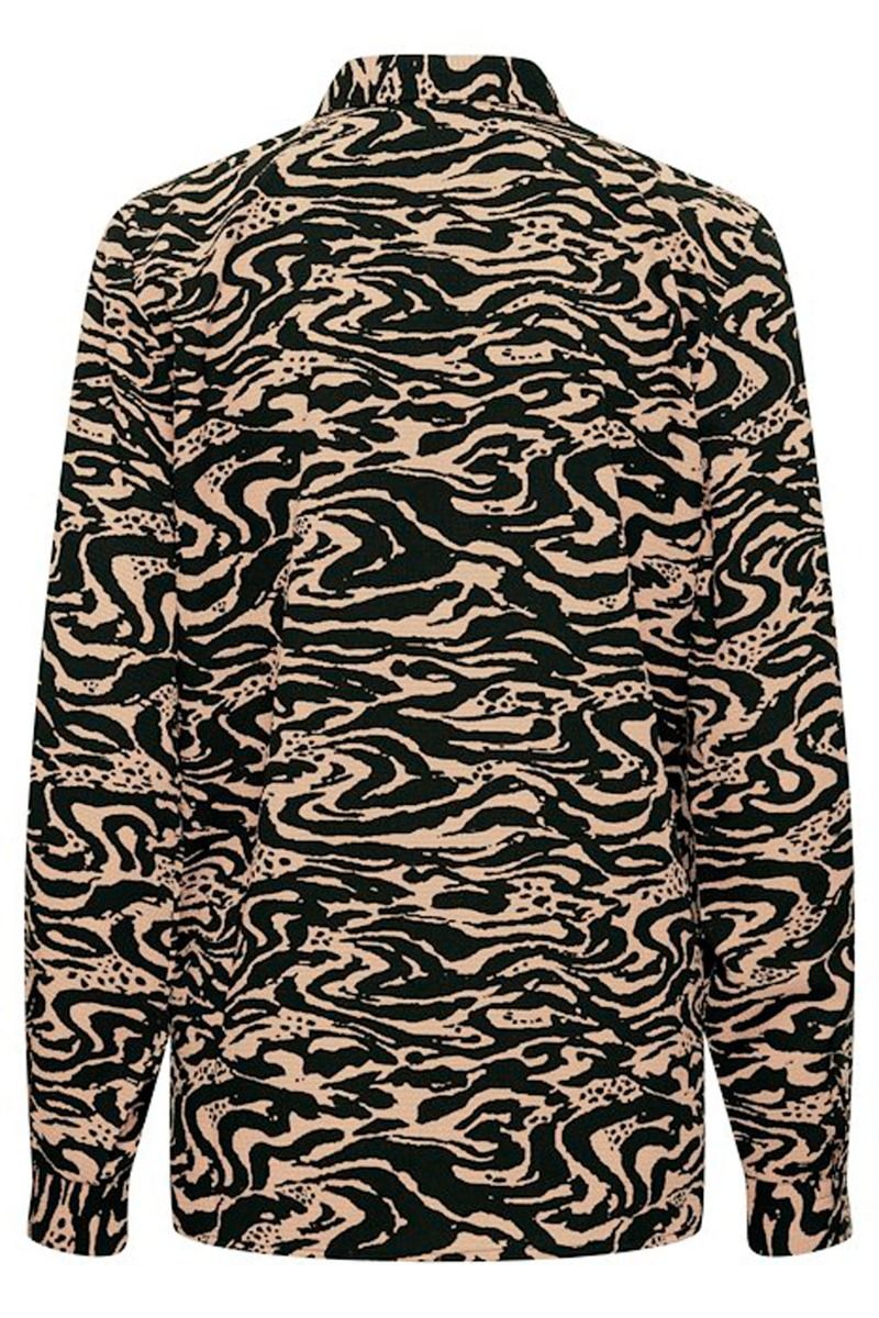 Ichi - Skjorte - IH Fanora - Doeskin Wavy Animal AOP