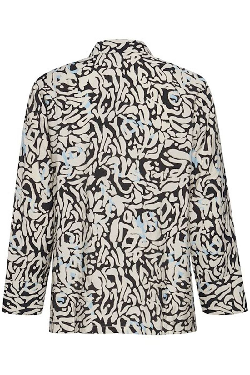 Ichi - Skjorte - IH Jepia SH - Sandshell/Black Leo