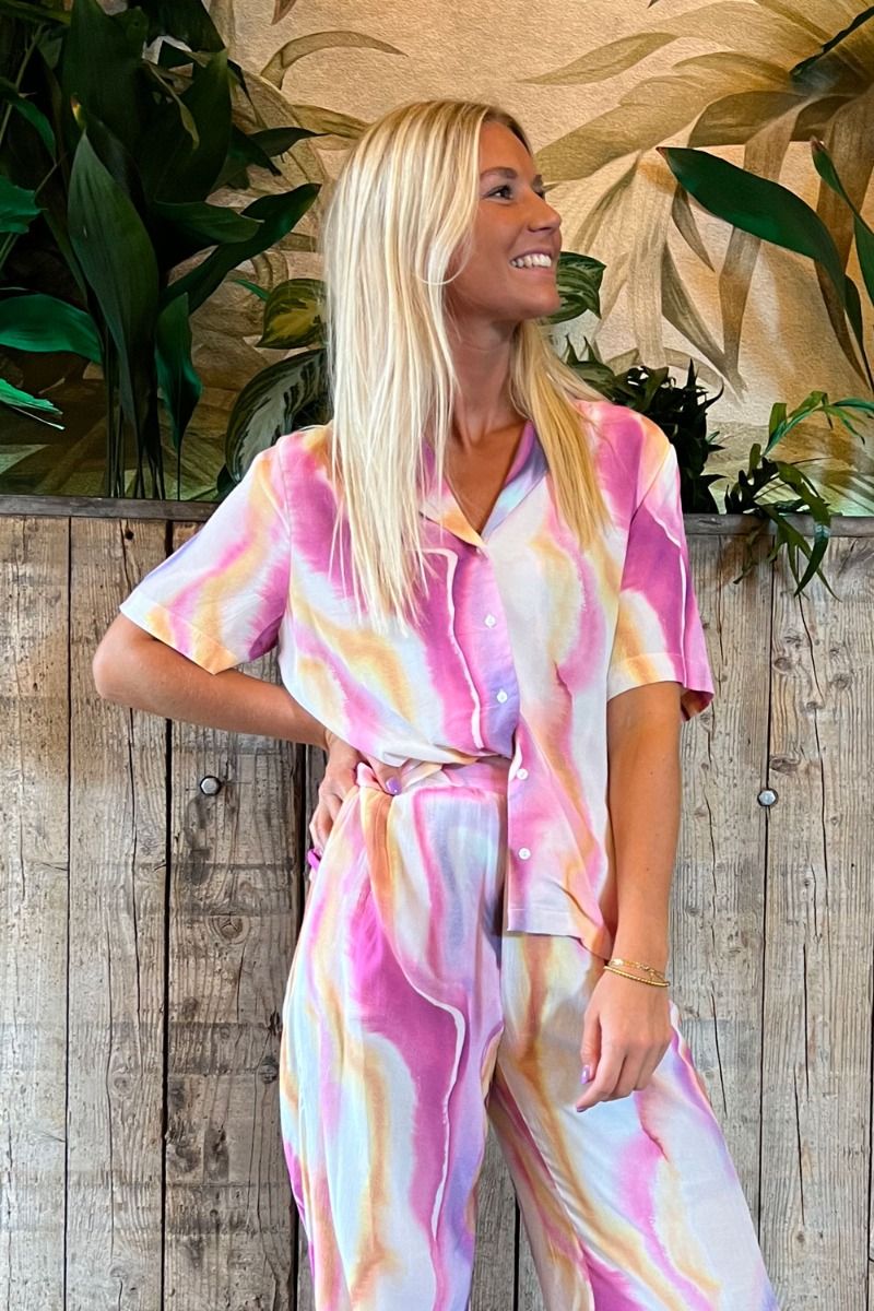 Ichi - Skjorte - IH Rulla SH - Little Boy Blue Multi Print