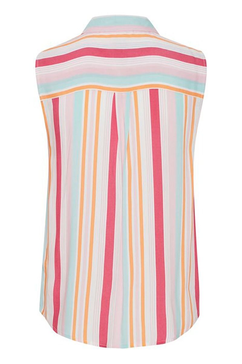 Ichi - Top - IH Vera To5 - Carmine Multi Stripe