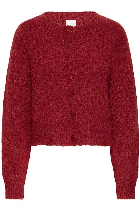 Ichi - Cardigan - Belablue - Red Dahlia 