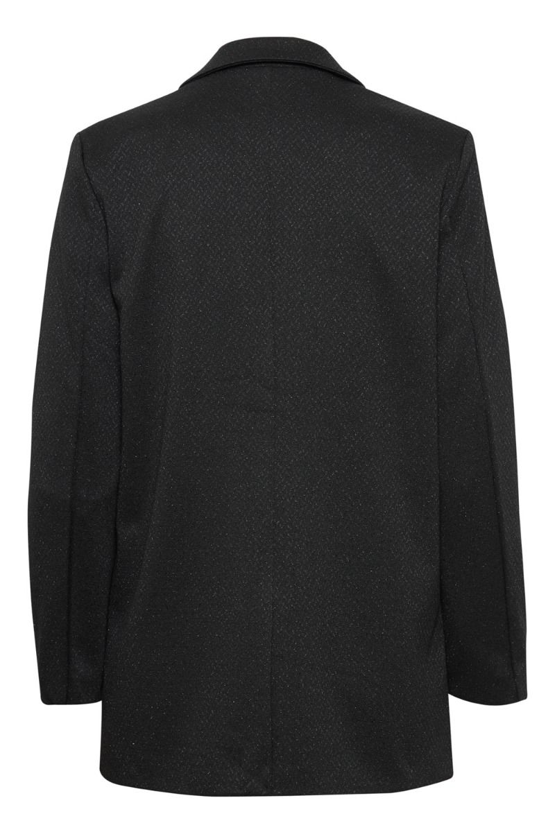 Ichi - Blazer - IH Kate Lurex Sparkles Oversize Blazer - Black