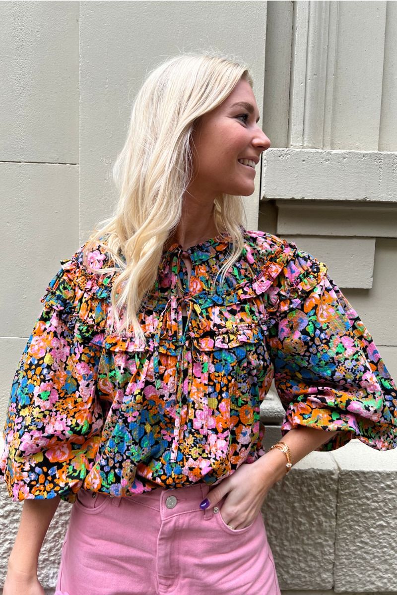 Ichi - Bluse - IH Jindy - Pink Multi Flower