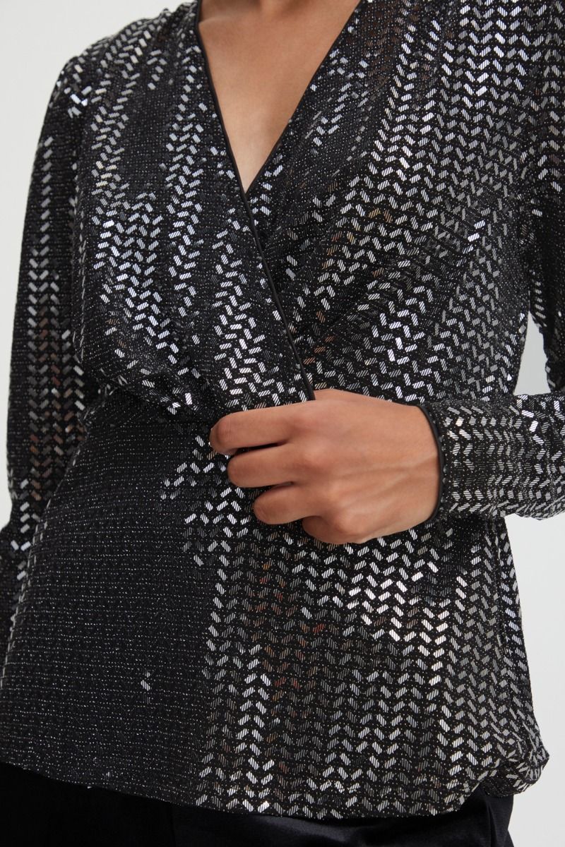 Ichi - Bluse - IH Porter LS - Black