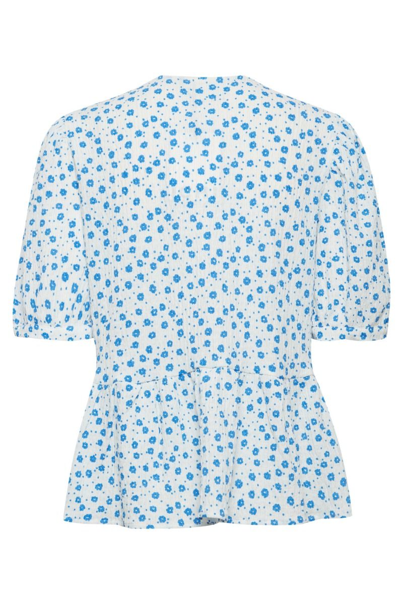 Ichi - Bluse - IX Mixa SS2 - Cloud Dancer w/ Blue Flower