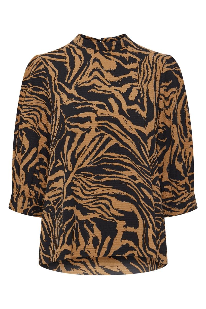 Ichi - Bluse - IH Sirikke MS - Tannin Animal