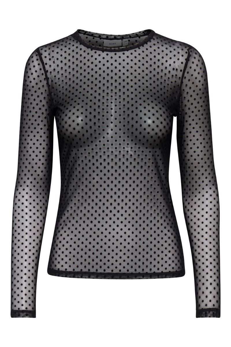 Ichi - Bluse - IH Spottie - Black