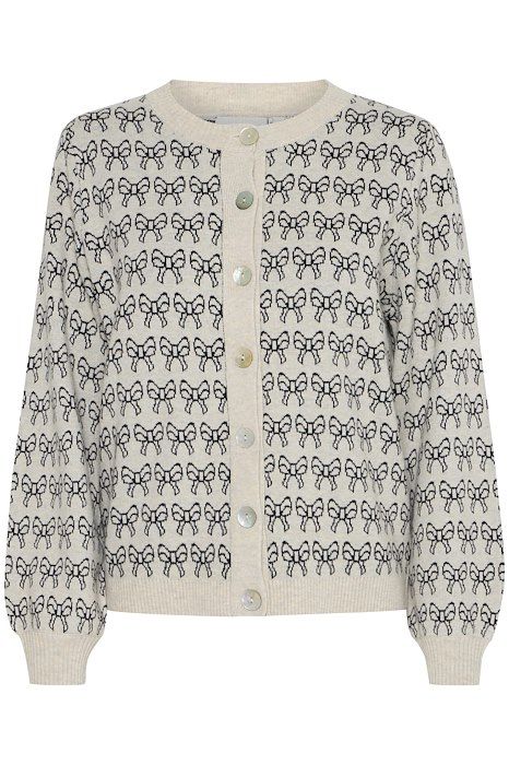 Ichi - Cardigan - Brielle - Oatmeal w. black