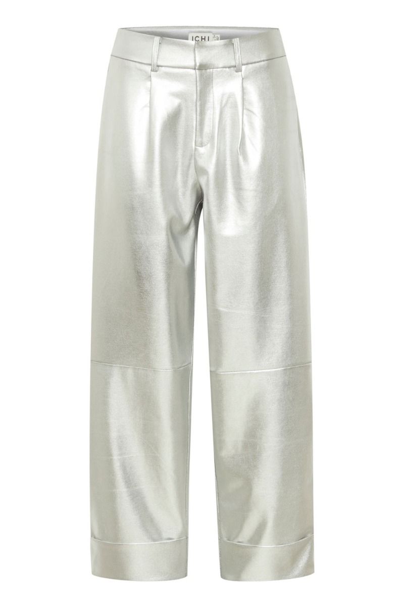 Ichi - Bukser - IH Kate Metallic PA - Silver